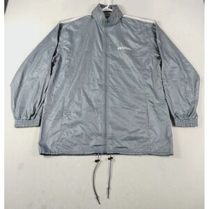Vintage Kaepa Athletics Jacket Mens‎ XL Gray Hooded Windbreaker Full Zip Running
